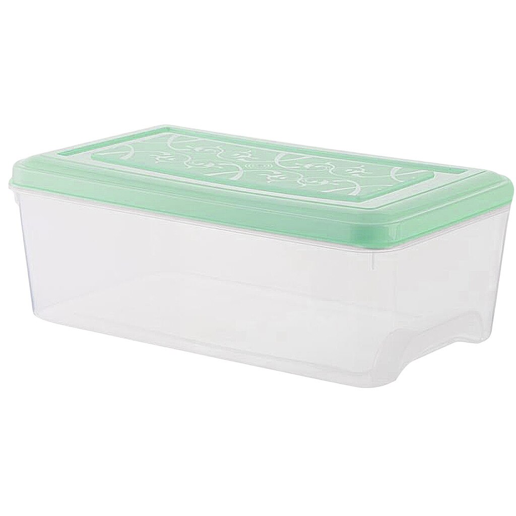 2#Kitchen Plastic Food Vegetable Storage Container Organizer Fridge Storage Box Food Containers Small Refrigerator Storage Boxes