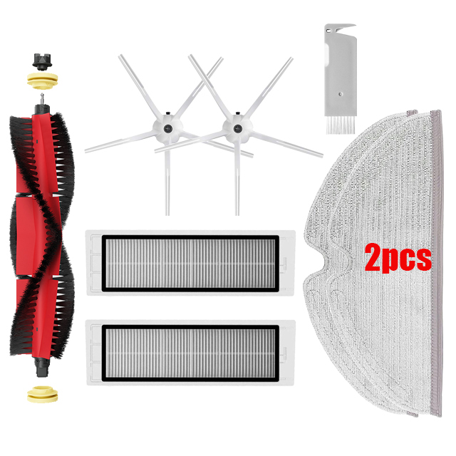For XiaoMi Roborock s5 Max s6 MaxV s6 Pure Vacuum Spare Parts Water Tank Dust Box HEPA Filter Main Brush Mop Cloth Side Brush: Lavender
