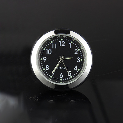 Luminous Auto Gauge Clock Mini Car Air Vent Waterproof Quartz Clock with Clip Air Outlet Watch Clock For Styling Car Accessories: Clock Black