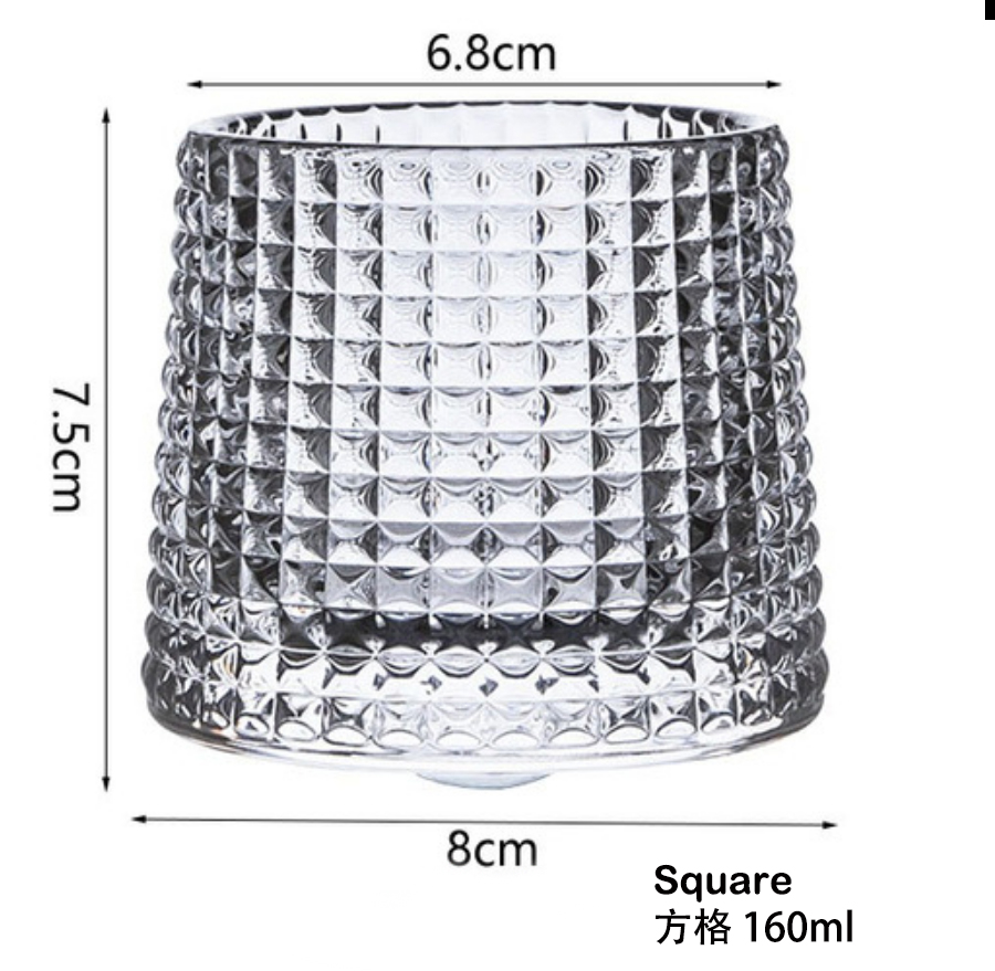 Whisky Glas, Ouderwetse Rotsen Bril Tuimelaars, Glaswerk Voor Cocktail Scotch, Bourbon, Gin, Voldka, brandy: Rotating Square