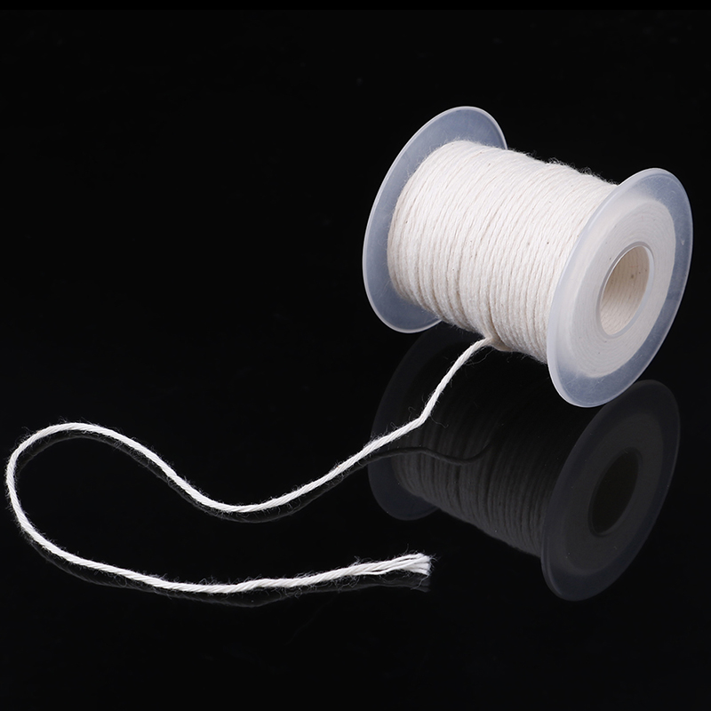 61m treccia di cotone candela stoppino nucleo bobina non fumo forniture per lampade a olio fai da te: Grigio chiaro