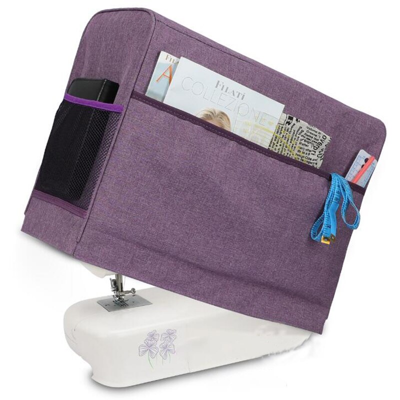 Heimat Nähmaschine Abdeckung Mit 3 Taschen Wasserdichte Tragbare Oxford Tuch NäHenne Maschine Lagerung Tasche Staub Schutzhülle Startseite080728: Violett
