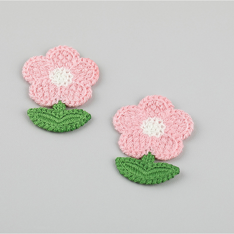 10 Stuks Bloem Gebreide Patches Geborduurde Stof Gordijnen Dekbedovertrekken Decoratieve Stickers Kleding Accessoires: Gun Metal