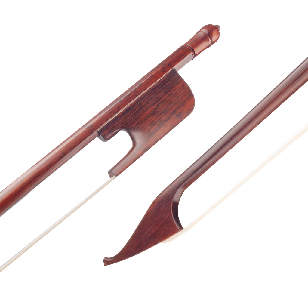 4/4 Size Violin/ Fiddle Bow Baroque Style Bow Snakewood Stick And Frog Natural Mongolia Horsehair Fast Response
