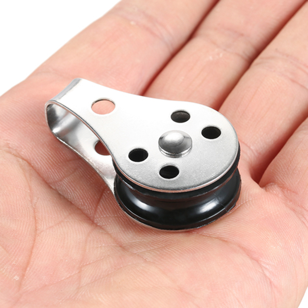 Polea de cuerda de 1-3 piezas, rodamiento de carga de acero inoxidable, polea de cuerda de elevación giratoria para bloques, corredor de cuerda, Kayak, herramientas para barcos