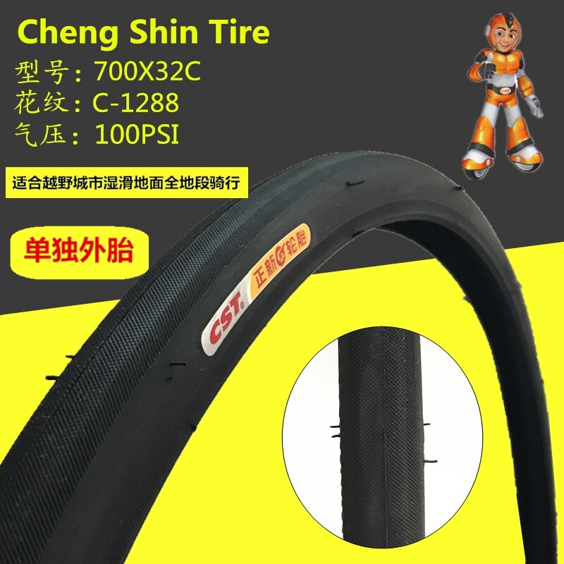 Cst – pneu de vélo de route, 2 pièces, 700c x 3C/25C/28C/32C/35C/38C/40C, pour vtt: 2pcs 700x32c