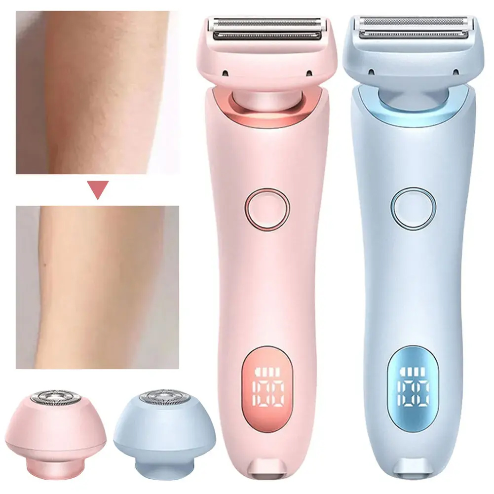 Electric Razors for Women 2 In 1 Bikini Trimmer Face Shavers Hair Removal for Underarms Legs Ladies Body Trimmer IPX7 Waterproof