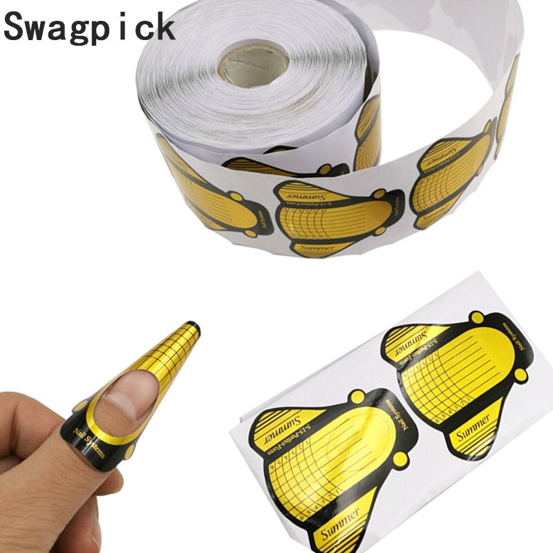 Swagpick 100 pièces U carré pointu forme de fin adhésif forme d'ongle pour acrylique UV Gel pointe d'ongle Extension d'ongle Art outil Pro