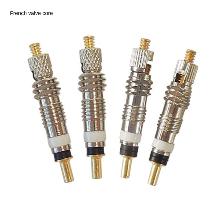 2/6PCS Presta Valve Brass Core W/ Optional Tool CNC-machined FV MTB Road Bike Tubes Repair Tire Service Parts