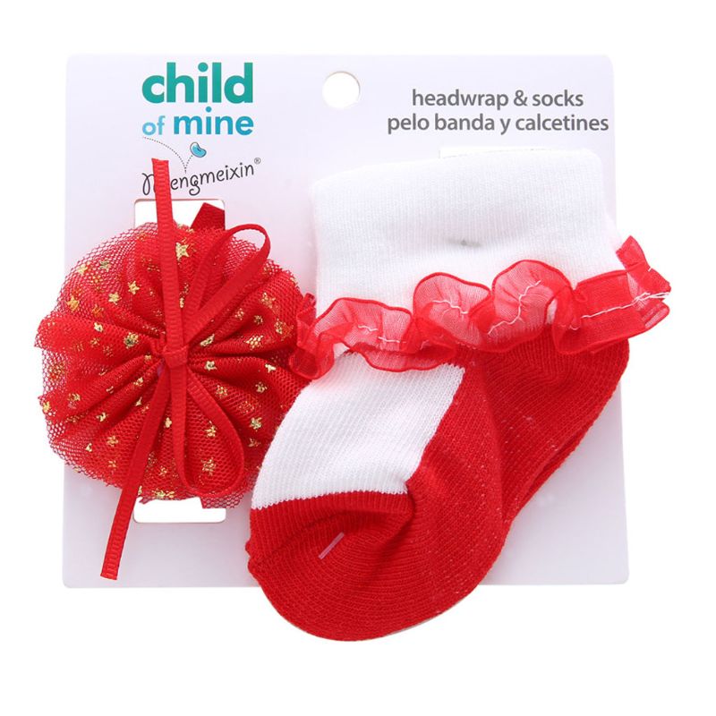 2 pièces/1 ensemble fleurs bandeaux filles chapeaux enfants élastique bandeau enfants cheveux accessoires avec coton chaussettes ensemble