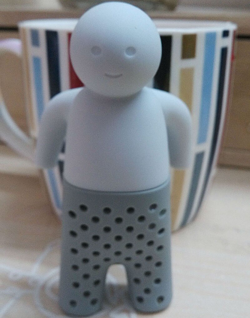Tea Strainer Food Grade Silica Gel Tea Filter Mr.Tea Villain Shaped Silicone Tea Maker Tea Bag Tea Set Brew Tea