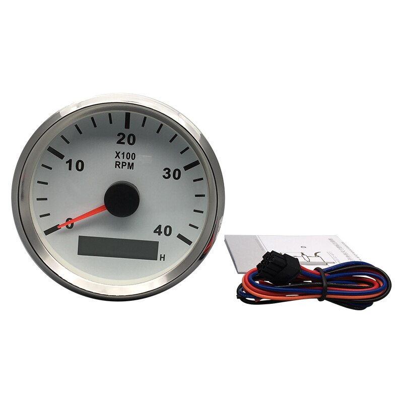 85mm Universal Tachometer With LED Digital Hourmeter 0-4000 RPM Tacho RPM Meter Gauge REV Counter 9-32V With Backlight