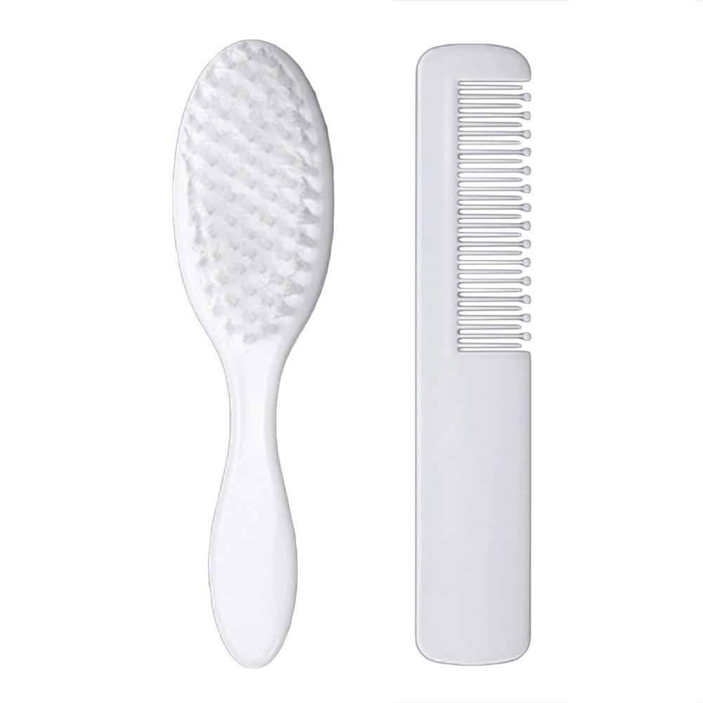 2 pçs/set Macio Escova + Pente Saudável Do Cabelo Do Bebê Recém-nascido Bebê Infantil Toldder Pentear o Cabelo Massagem No Couro Cabeludo Escova de Remoção de Líquen Fetal Novo: Default Title