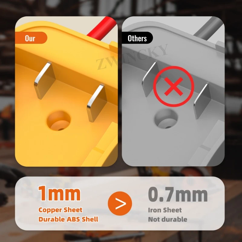 Jumper Cable Clamps for Milwaukee Dewalt 18V Battery Jumper Starter Automotive Booster Cables for Cars Trucks Vehicles Power kit