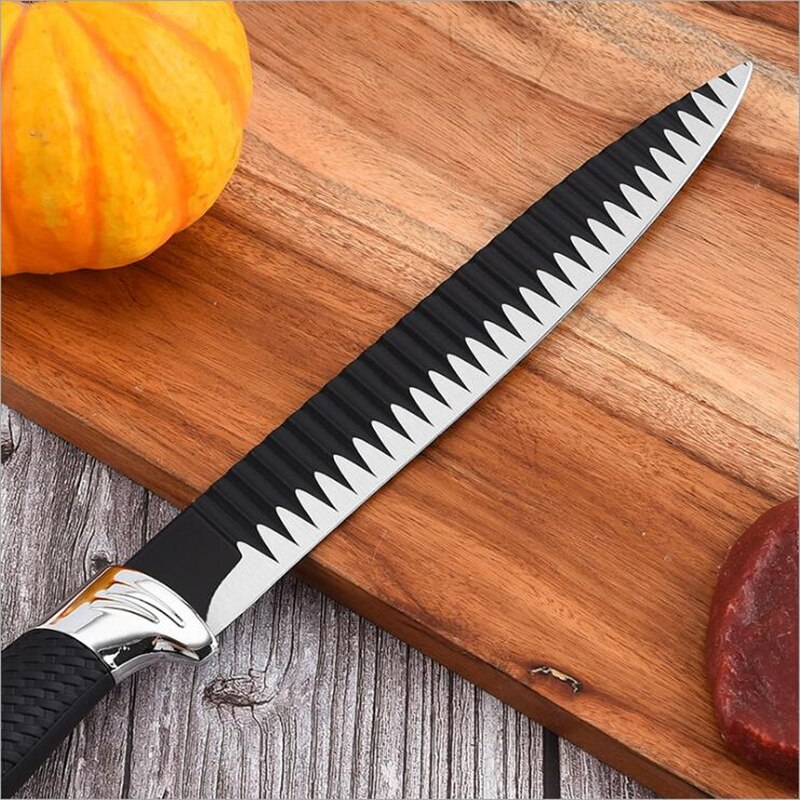 Little Cook 5Pcs Kitchen Knives Set Chef Knife Cleaver Pumpkin Carving Stainless Steel Japanese Style Knifes Set Cooking Set