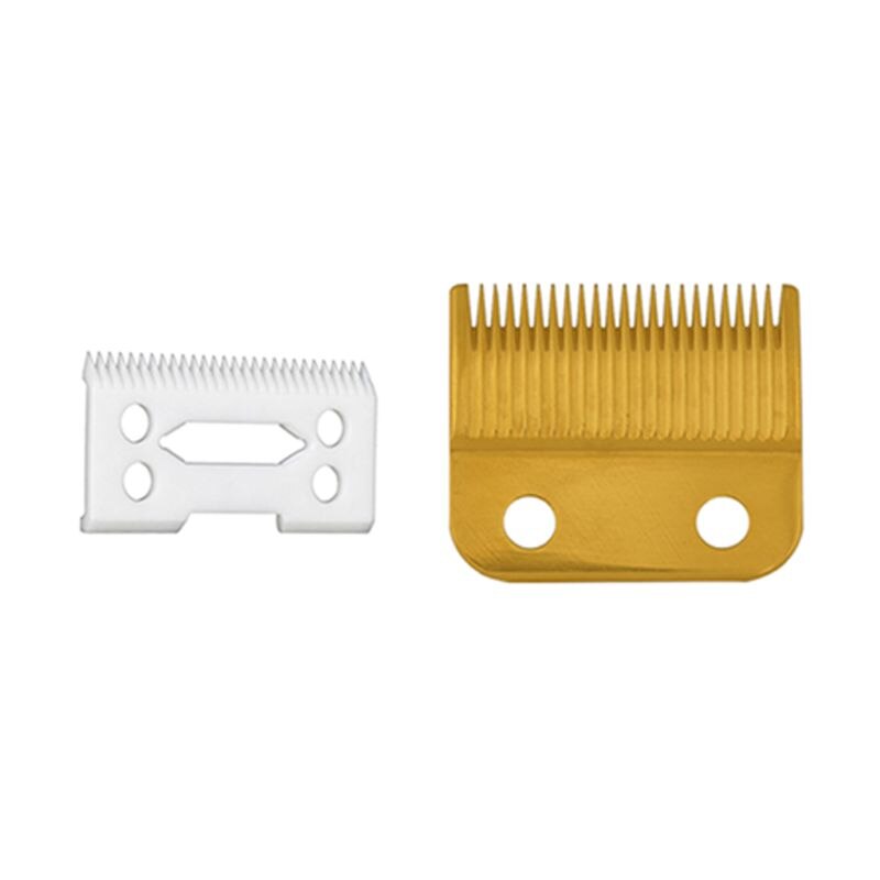1 sæt stagger-tooth 2 hullers hårklipper trimmer keramisk metalblad til wahl 8504- serien hårklippere kit: Gdw
