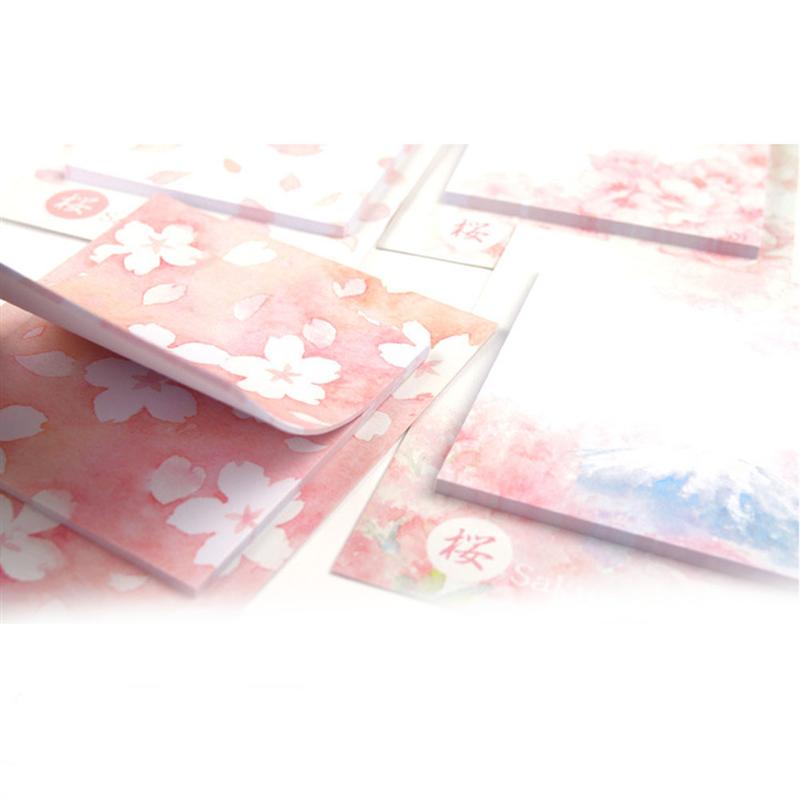 Romantic Cherry Notes Sticky Paper Lovely Message Notes Notepad Writing Pads For Office School Supplies Stationery