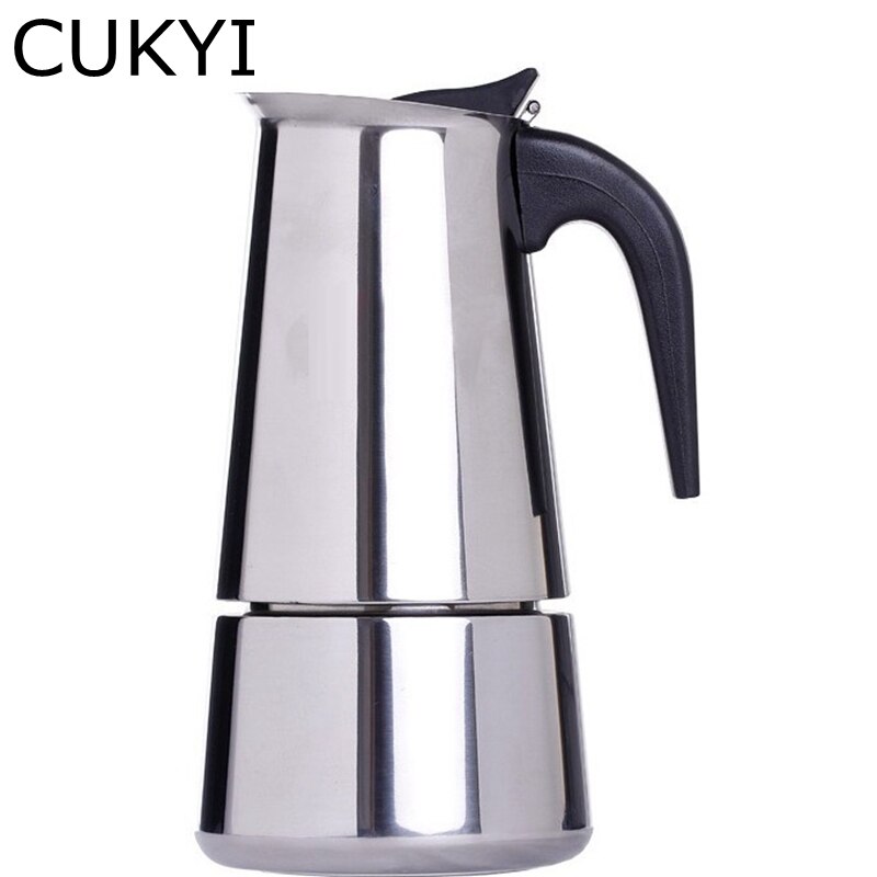 CUKYI 4/6/9 cups rvs Italië Moka pot Espresso Koffiezetapparaat 200 ml/300 ml /450 ml