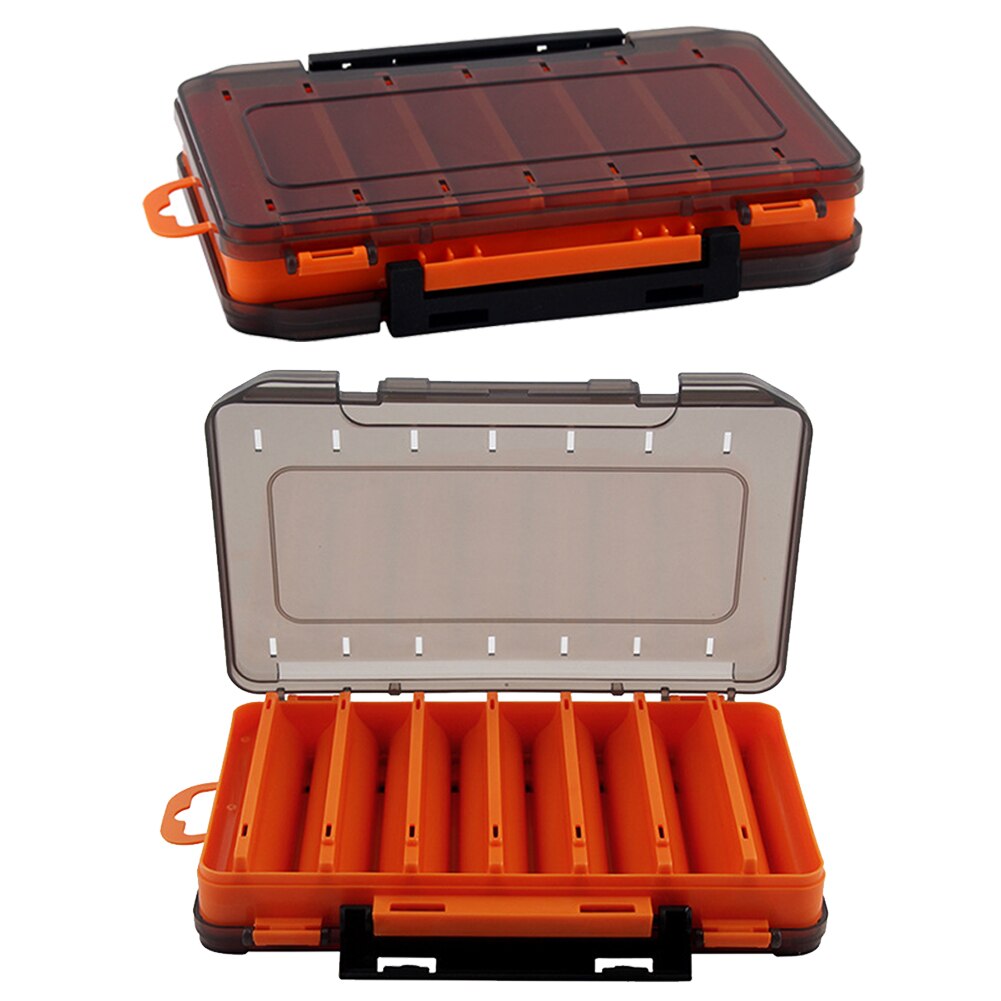 14 Compartments Fishing Lure Boxes Bait Storage Box Fishing Tackle Case Waterproof Double Sided Open Organizer Case