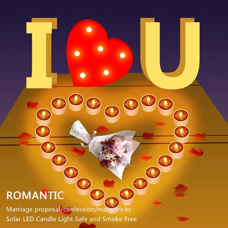 Solar Theelichtje LED Kaarsen Outdoor Waterdichte Vlamloze Solar Theelichtjes Oplaadbare Kaarsen Voor Party Garden Home Decoration