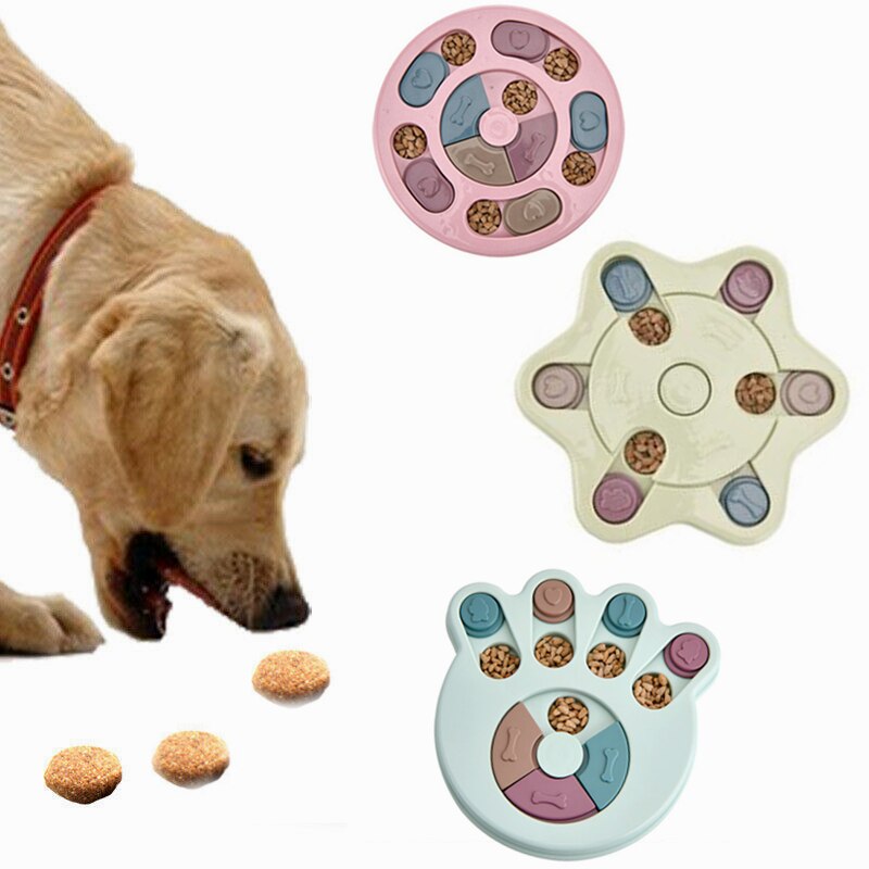 Hund puslespil legetøj øger iq interaktiv langsom dosering fodring kæledyr hund træning spil feeder til lille mellemstor hundehvalp