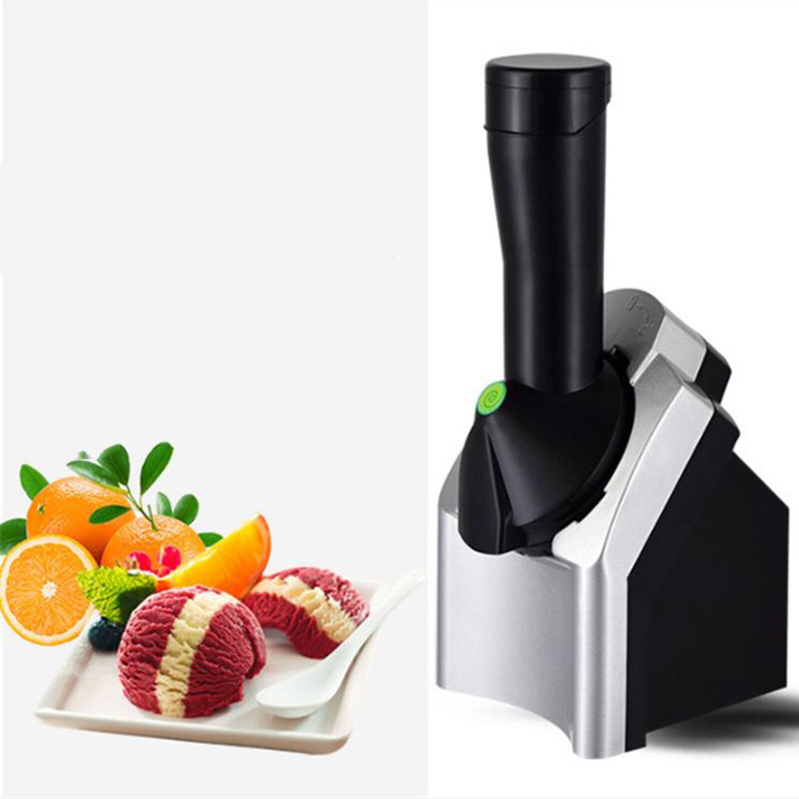 110V Fruit Ice Cream Machine Easy Operation Frozen Fruit Ice Cream Maker Dessert Frozen Yogurt Sorbet Maker US