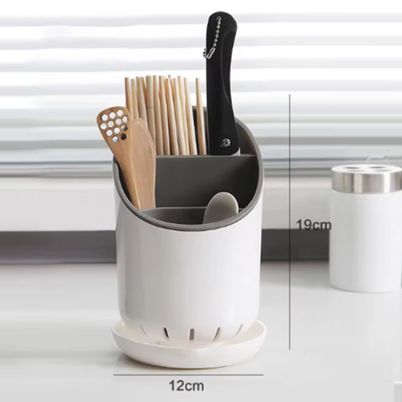 1pc Besteck Lagerung Halfter Kunststoff Abtropffläche Ablauf Behälter Trocknen Gestell Geschirr Tisch Messer Löffel Gabel Container Küche Werkzeug: Licht Grün