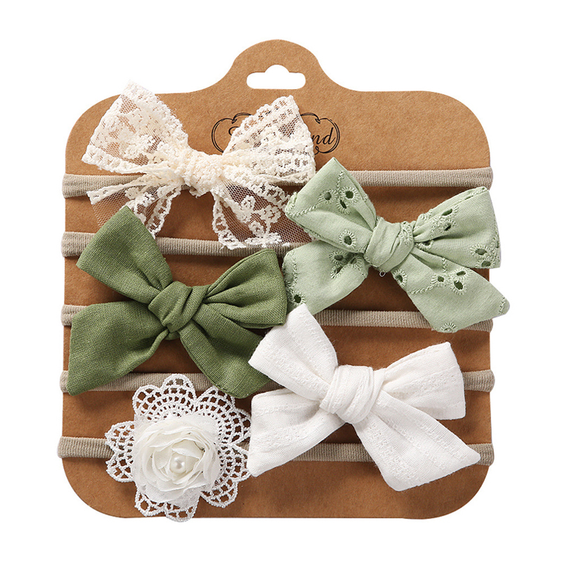 Pinzas para el pelo de bebé, accesorios de para niños, horquillas de lunares, ganchos florales, 5 unids/set por Set: 5