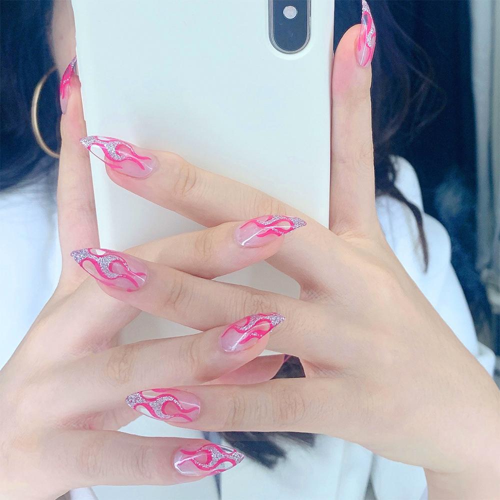 Faux ongles à pression avec colle, de Style 3D, 24 pièces: BA920