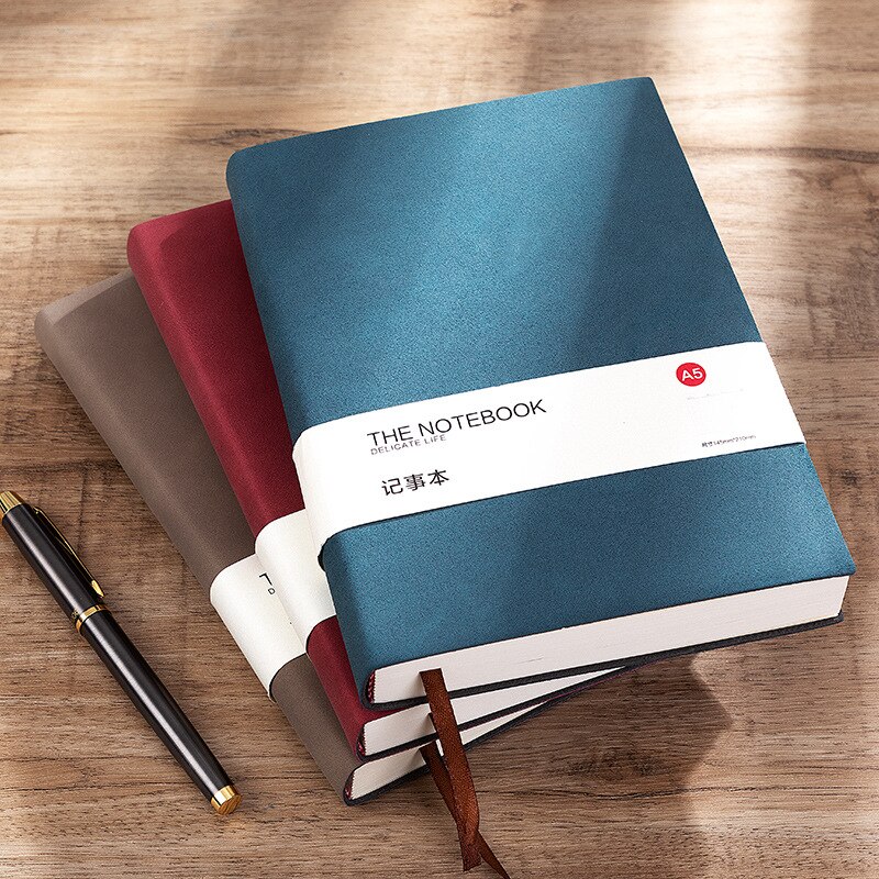 Notebook Business Thickened A5 Soft Leather Conference High-grade Exquisite Work Notebook Office Retro
