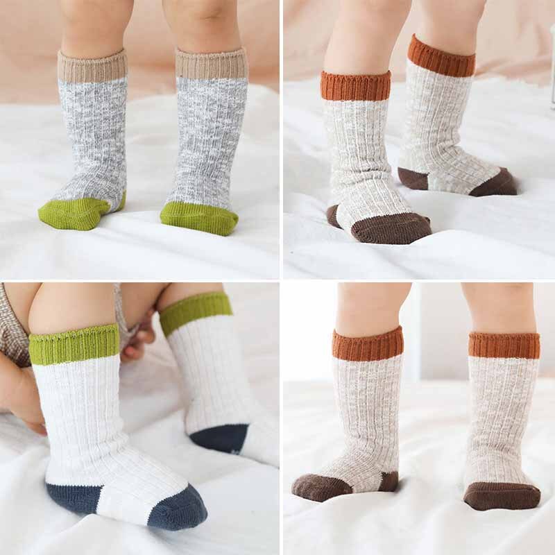 Knit Warm Baby Socks Soft Infant Toddler Newborn Socks neonato Winter Thicker Baby Girl Boy Long Socks Anti Slip Born Sock