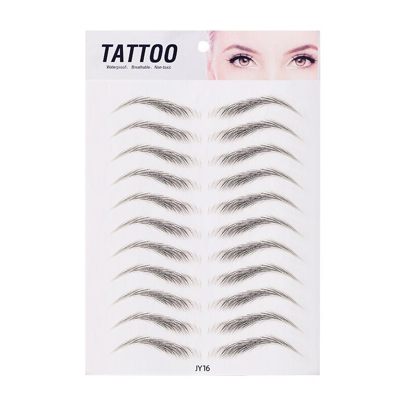 3d øjenbryn klistermærke bionisk bryn semi-permanent vandoverførsel vandtæt tatovering øjenbryn broderi øjenbryn patch makeup værktøjer: 08