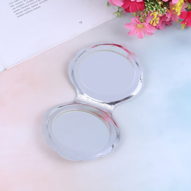 Espejo de maquillaje de piel sintética, 1 Uds., espejo con aumento 1:2, Espejos de maquillaje para niñas, 2 caras, espejo portátil para cosméticos: SV