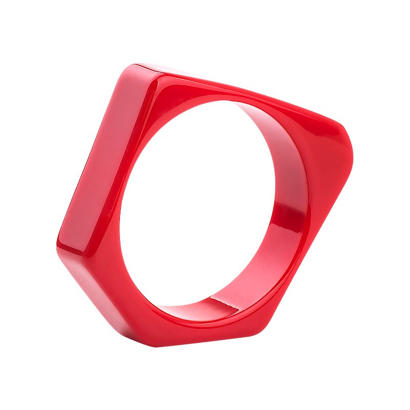 Guanlong marca design geométrico irregular resina pulseira pulseiras puseiras jóias para transporte da gota por atacado: red