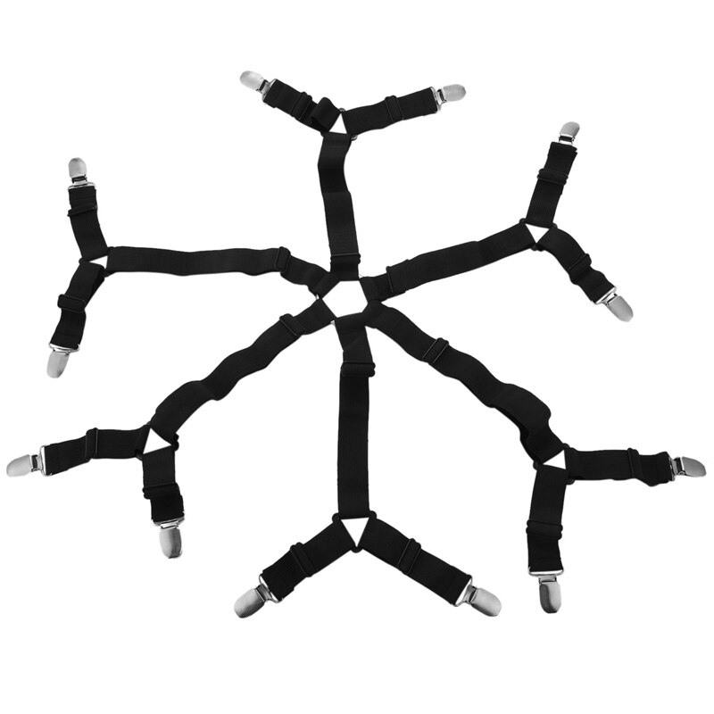 Bed Sheet Clip,Sheet Strap,Bed Sheet Clip,3 Way 6 Sides Adjustable Elastic And Firm,Suitable For All Round And Square Mattresses: Default Title