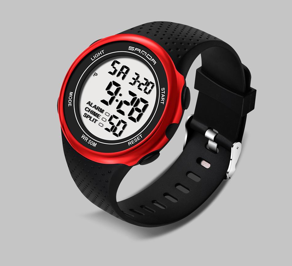 Mens Sports Watches Self Calibrating Digital Watch Waterproof 100m Multifunctional Swim Diver Outdoor Wristwatch