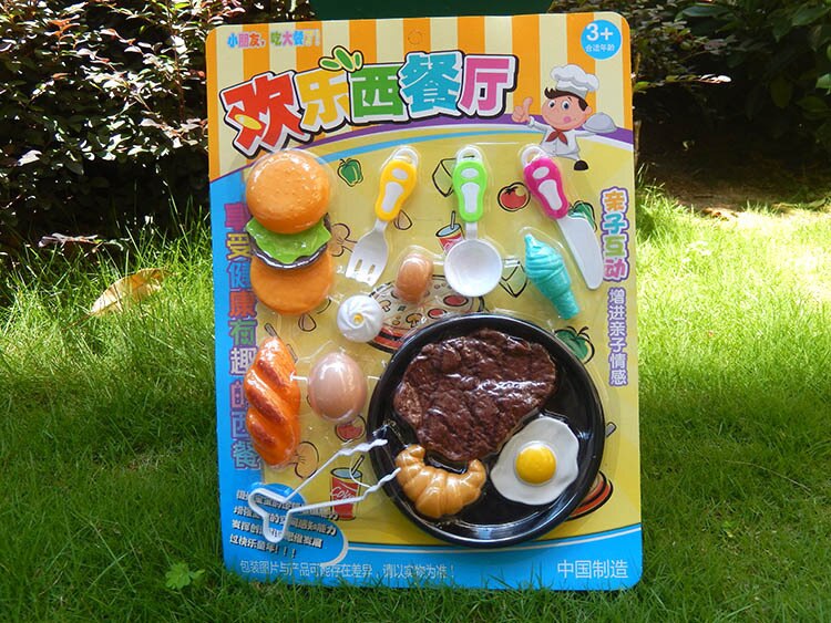 Vlampo Funny Kids Mini Speelhuis Kinderen Keuken Speelgoed Vroege Educatief Kinderen Speelgoed Simulatie Steak Ei Vorm: Default Title