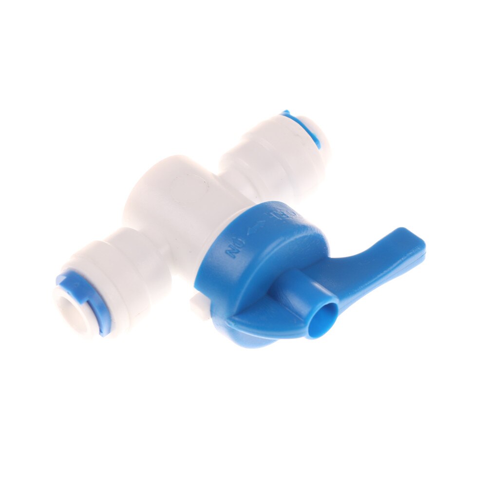 1PCS 1/4'' Inline Shut off RO Water Reverse Osmosis Ball Valve Quick Connect