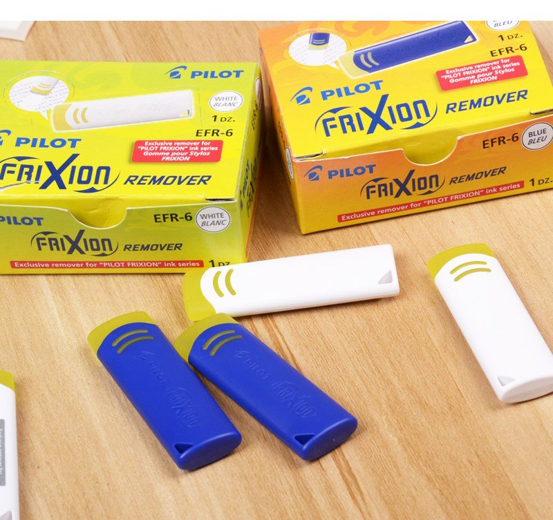 2pcs Japan PILOT EFR-6 Erasable Rubber Frixion Series Friction Eraser Blue/White Erasable Pen Special Eraser Wipe Clean Withou