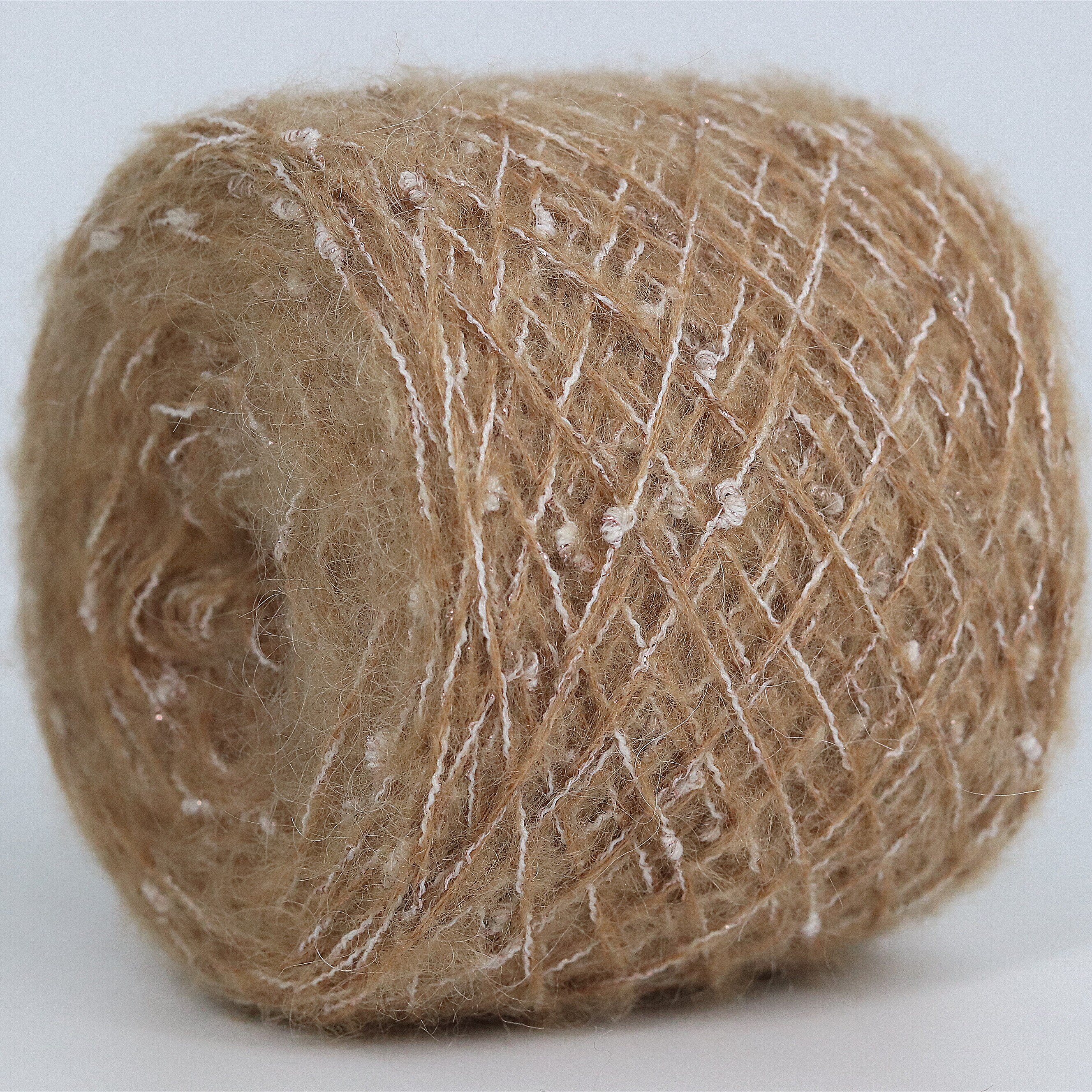 50G Metallic Fancy Knoop Mohair Garen Вязание Пряжа Wol Draad Anti-Pilling Voor Haken Sjaal Trui: camel