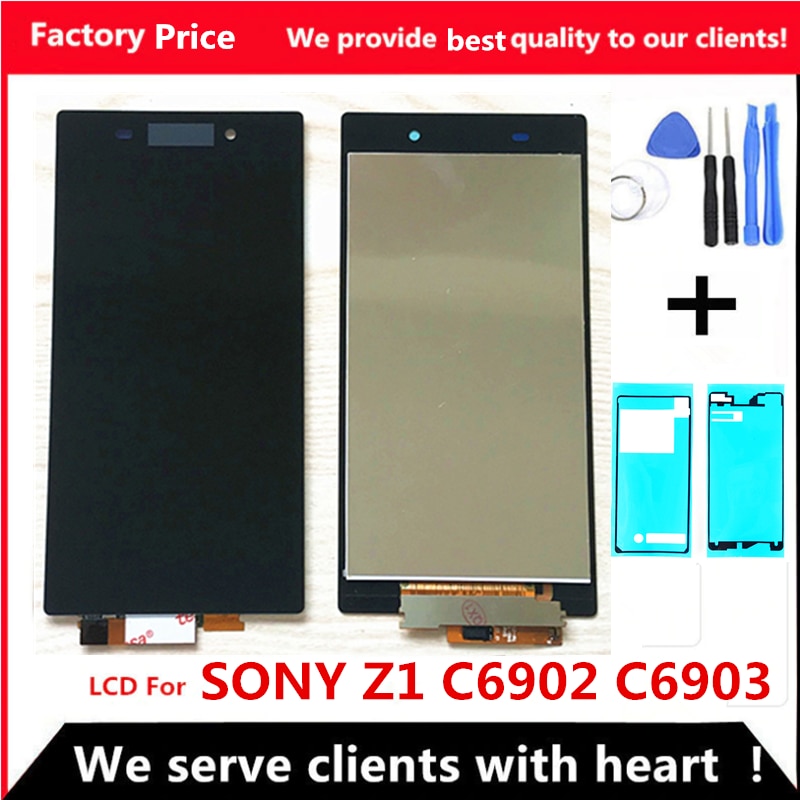 Pantalla táctil de 5,0 pulgadas para Sony Xperia Z1 L39 L39H C6902 C6903, montaje de Panel de cristal con Sensor digitalizador, 1920x1080