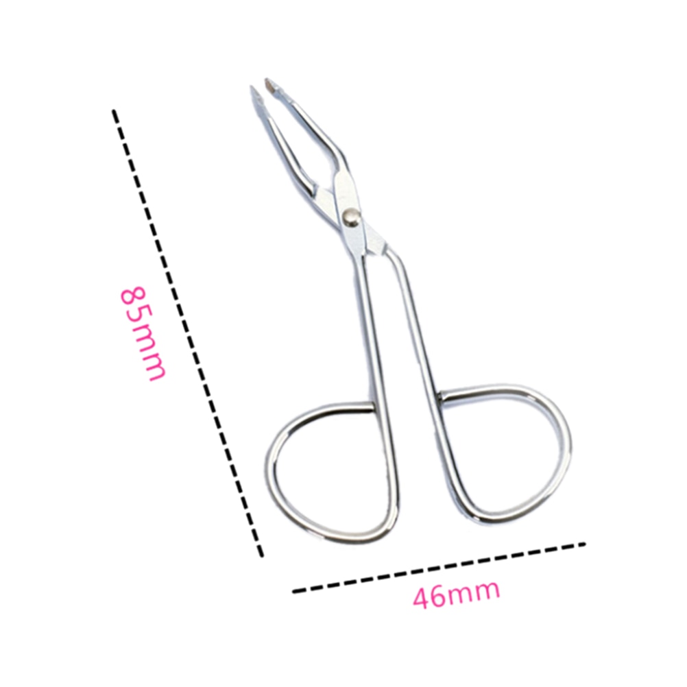 Hair Remove Scissors Flat Tip Eyebrow Tweezer Clamp Clipper