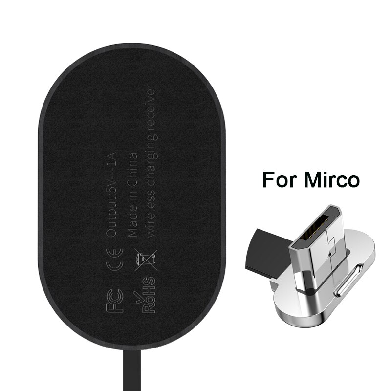 Baseus Qi Draadloze Oplader Ontvanger Voor Iphone 7 6 5 Samsung A5 7 Draadloze Opladen Ontvanger Voor Xiaomi 5 6 redmi 4x Oneplus Lg: For Micro USB port