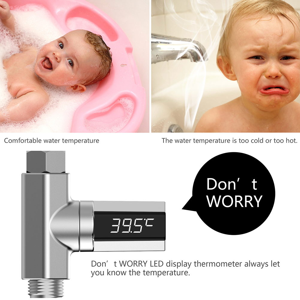 Visible Water Temperature Sensor LED Display Water Temperature Meter Bathroom Bath thermometer Baby Bath Products for Home