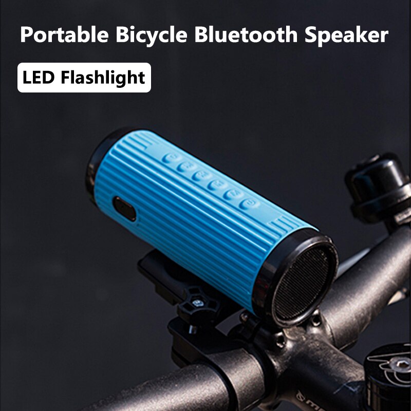 X3 LED Bicycle Bluetooth Speaker Powerful Outdoor Portable Wireless Column Boombox Hands Free+Power Bank+Flashlight+Bike Mount