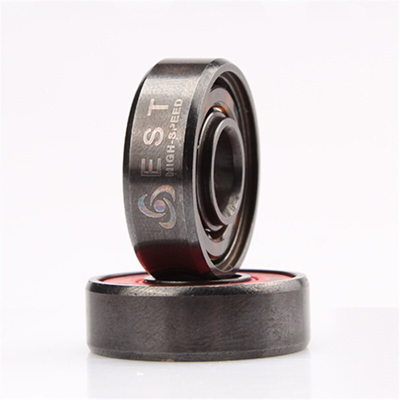 Rodamientos de patines de acero cromado, ILQ-11 de rodamientos de patinaje de ranura profunda 608RS, 8x22x7mm, deslizamiento de Slalom de ABEC-11, 16 unids/set/juego