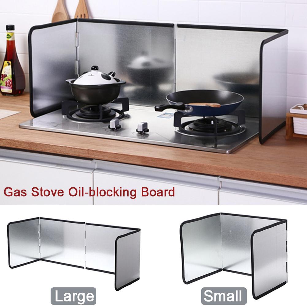 Anti Splatter Shield Guard Oil Anti-Splash Block 3-Sided Splatter Shield Guard Stove Baffle Heat Insulation Kitchen Utensils