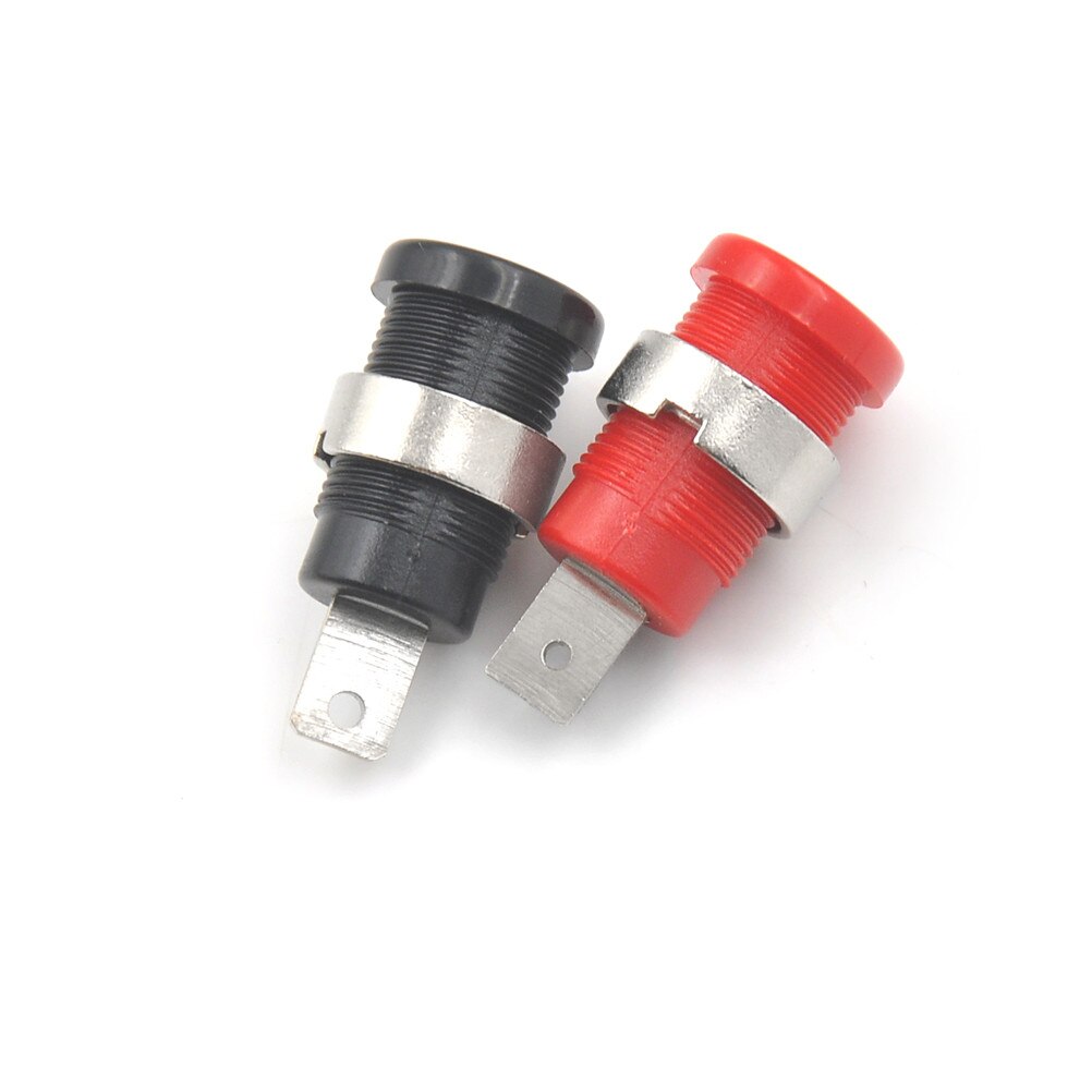 4/10Pcs/lot 4mm Panel Mount Binding Post Connector Banana Female Jack Socket Red And Black Color
