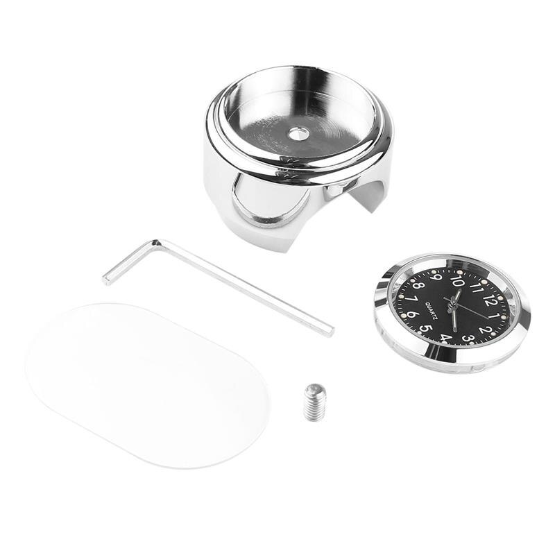 Motorcycle Handlebar Clock Bike Hand Grip Bar Mount Dial Clock Watch Waterproof For Scooter Bicycle Motorcycle Clock Universal