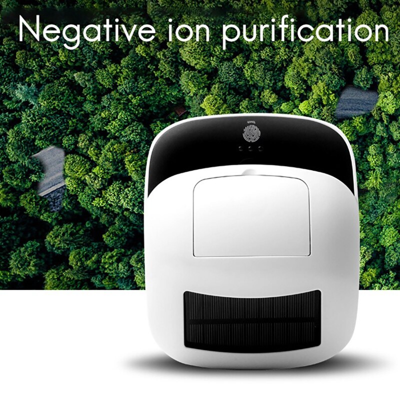 Car Universal Solar Powered Car Negative Ion Diffuser Automatic Air Purifier Vehicle Phone Holder Charger Mist Maker